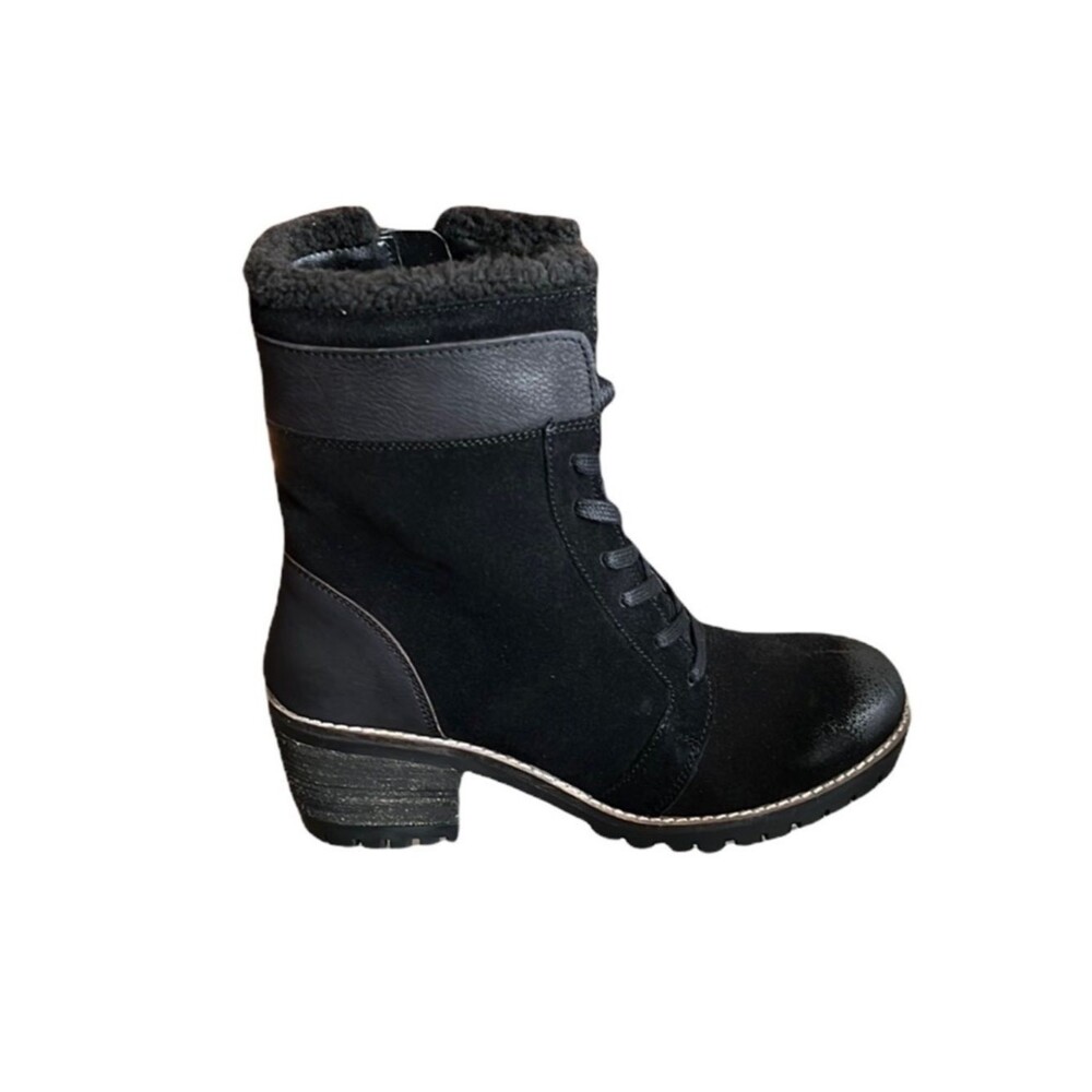 Vintage Foundry Scarlett Black Leather Boots Size 8 NWT